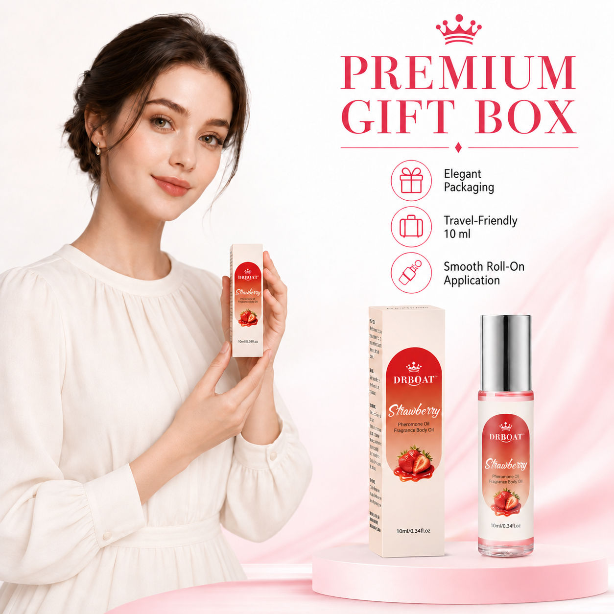 Perfume Fragrance Oil - Strawberry Roll-On Perfume Oil for Women